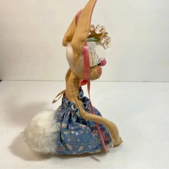 Annalee 1988 Girl Mobilitee Bunny Poseable Happy Easter Parade 7” Rabbit - Picture 4 of 13